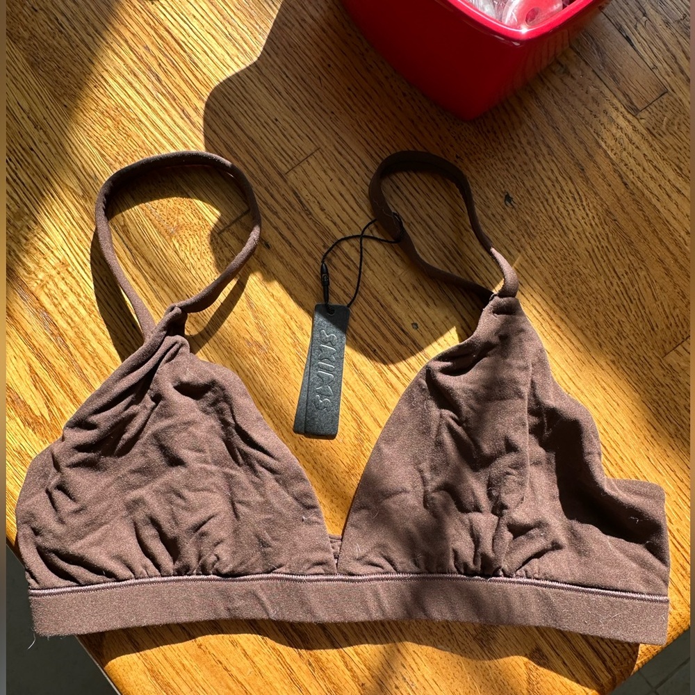 SKIMS Chocolate Brown Bralette - Small